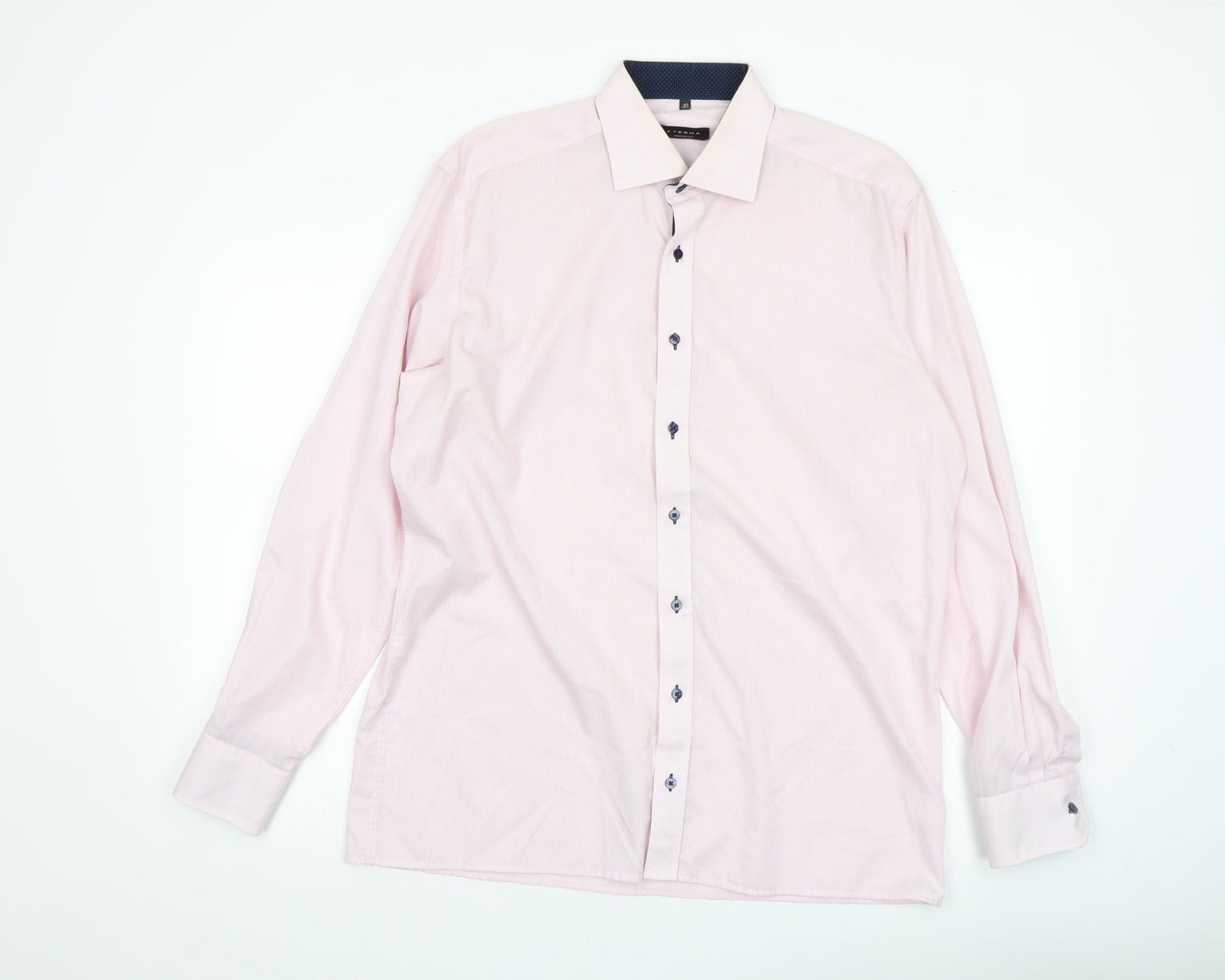 Mens UK Collar Size L Eterna Smart Pink  Dress Shirt