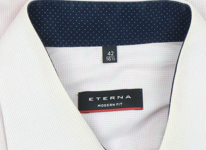 Mens UK Collar Size L Eterna Smart Pink  Dress Shirt