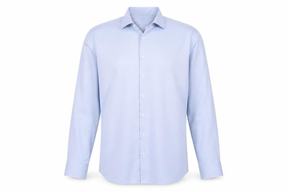 Mens UK Collar Size 17 Eterna Smart Blue  Dress Shirt