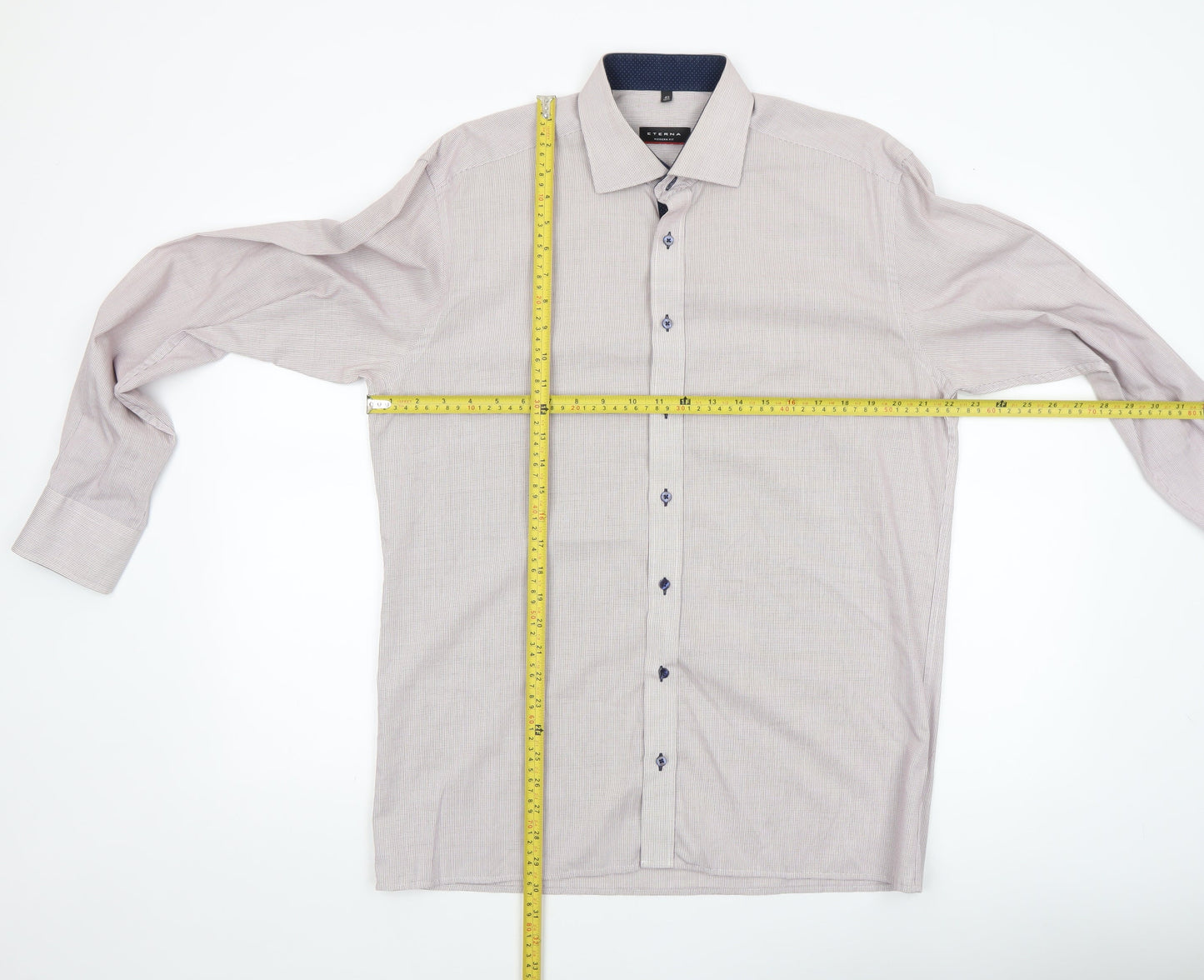 Mens UK Collar Size L Eterna Smart Beige  Dress Shirt
