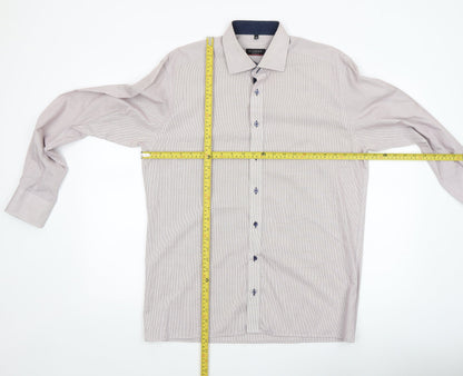 Mens UK Collar Size L Eterna Smart Beige  Dress Shirt