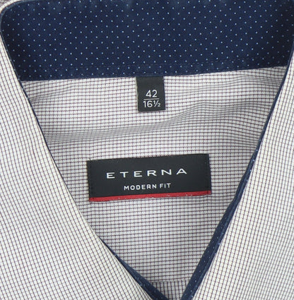 Mens UK Collar Size L Eterna Smart Beige  Dress Shirt