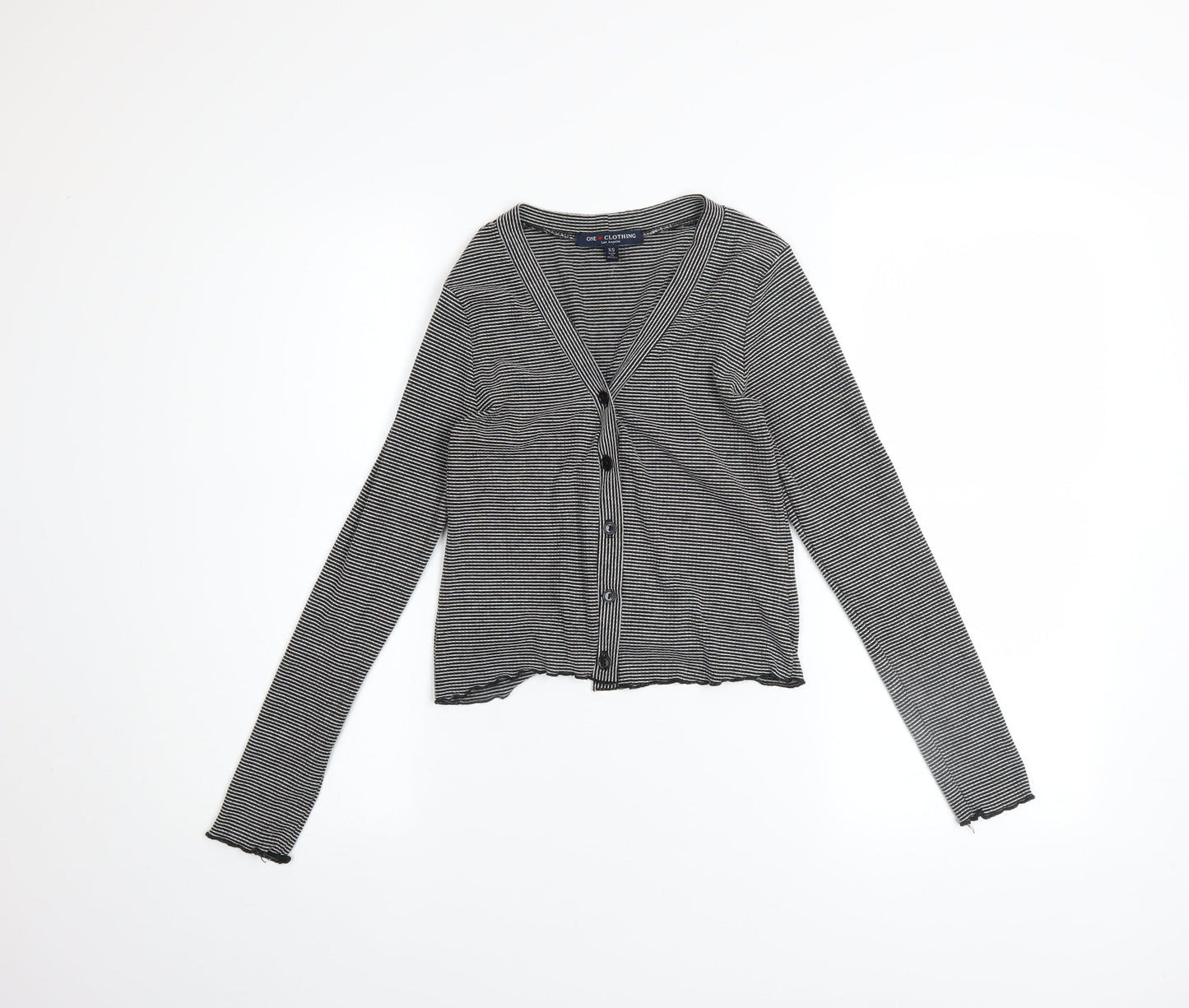 Womens UK Size XS One Clothing Black Cardigan Jumper