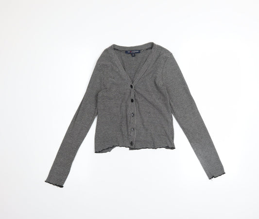 Womens UK Size XS One Clothing Black Cardigan Jumper
