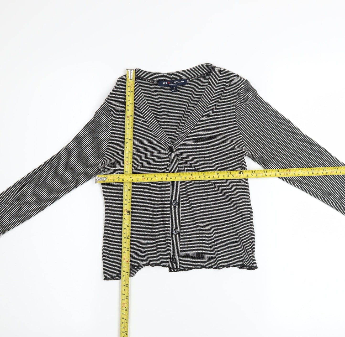 Womens UK Size XS One Clothing Black Cardigan Jumper