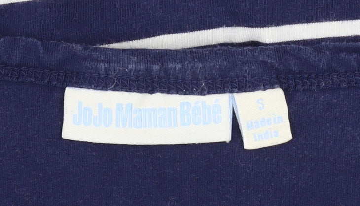 Womens UK Size S JoJo Maman Bébé Blue Basic Button-Up