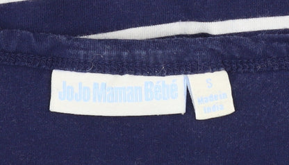 Womens UK Size S JoJo Maman Bébé Blue Basic Button-Up