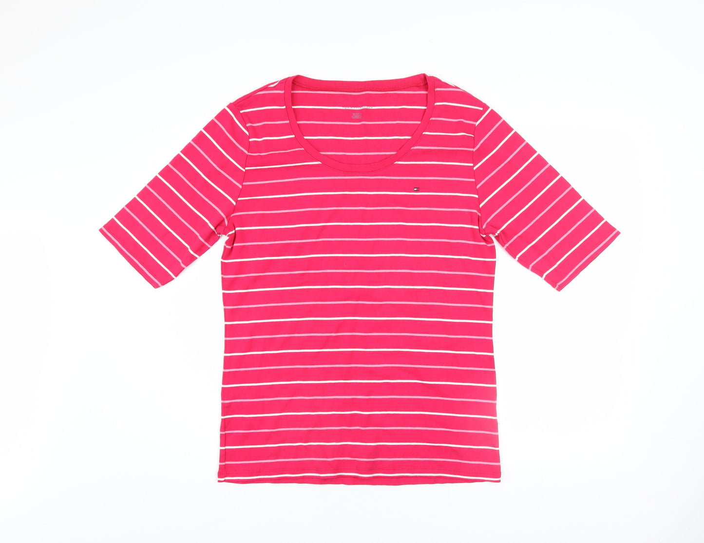 Womens UK Size XL Tommy Hilfiger Pink Basic T-Shirt