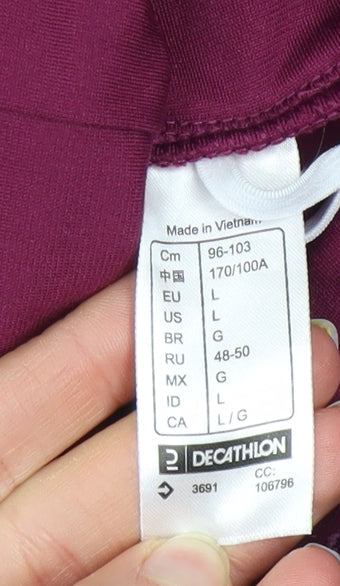 Womens UK Size L DECATHLON Purple Pullover Hoodie