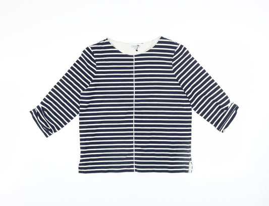 Womens UK Size XS Jigsaw Blue Basic T-Shirt