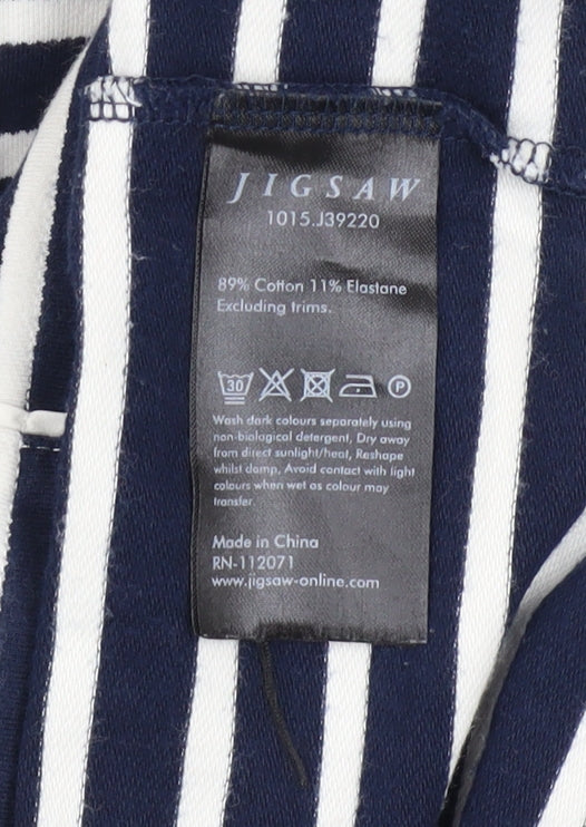 Womens UK Size XS Jigsaw Blue Basic T-Shirt