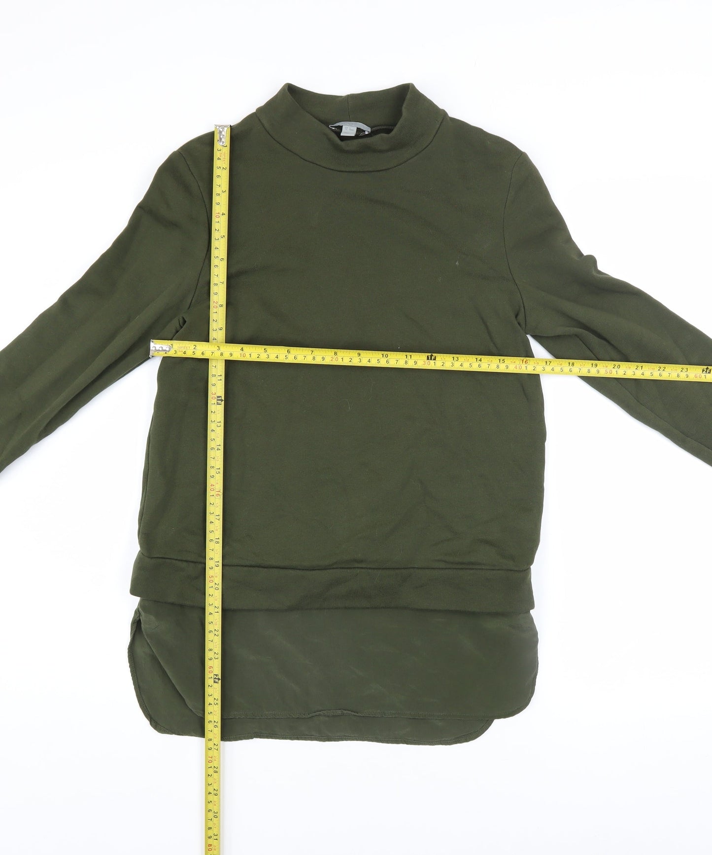 Womens UK Size XS COS Green Pullover Sweatshirt