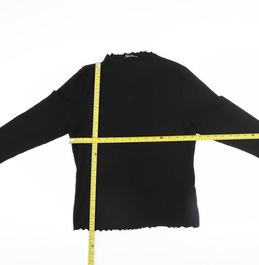 Womens UK Size XL Only Black Basic Blouse