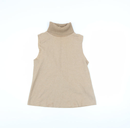 Womens UK Size S Zara Beige Vest Jumper