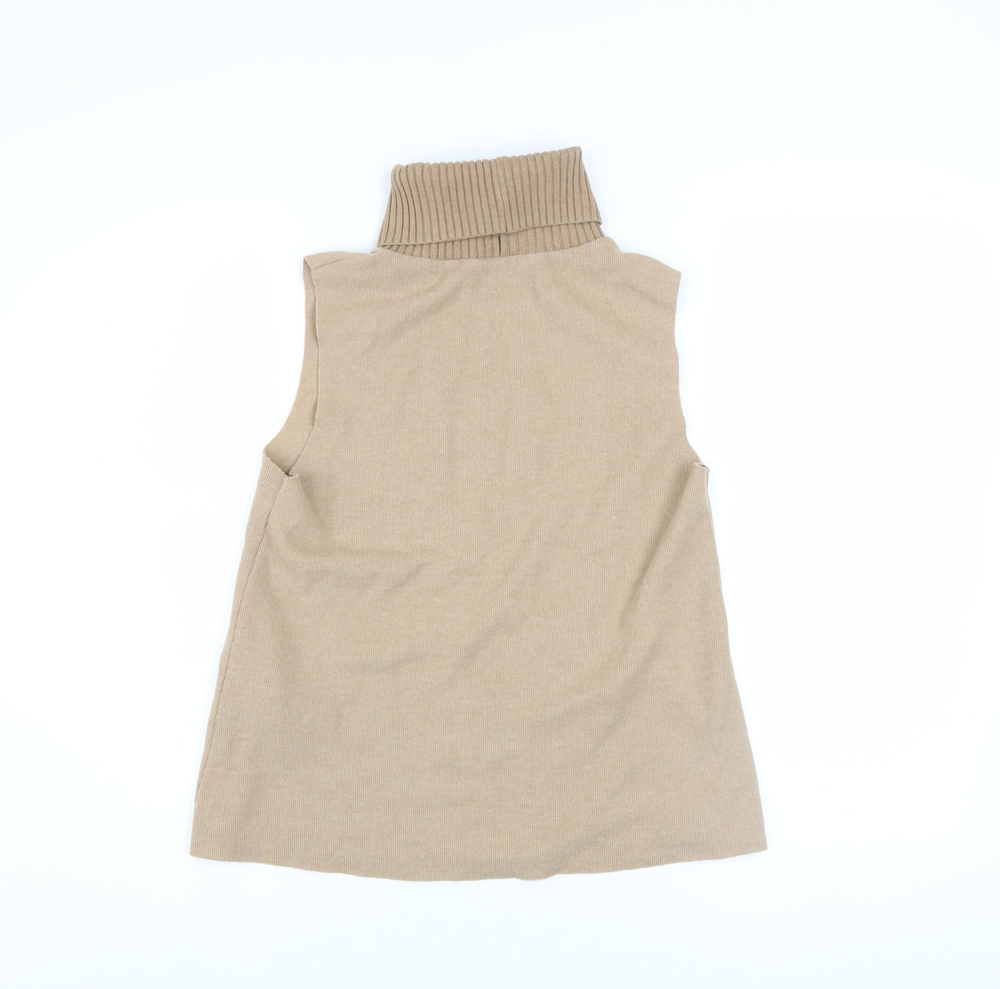 Womens UK Size S Zara Beige Vest Jumper