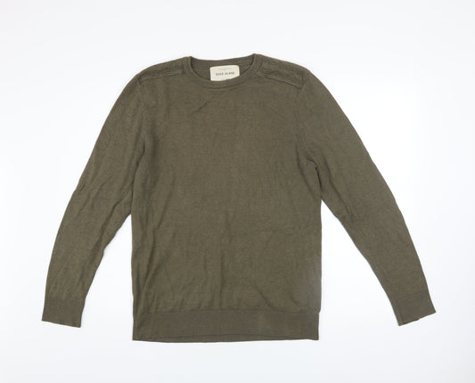 Mens UK Size S River Island Green Pullover Jumper