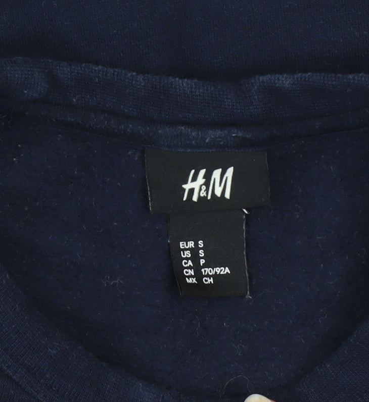 Womens UK Size S H&M Blue Pullover Sweatshirt