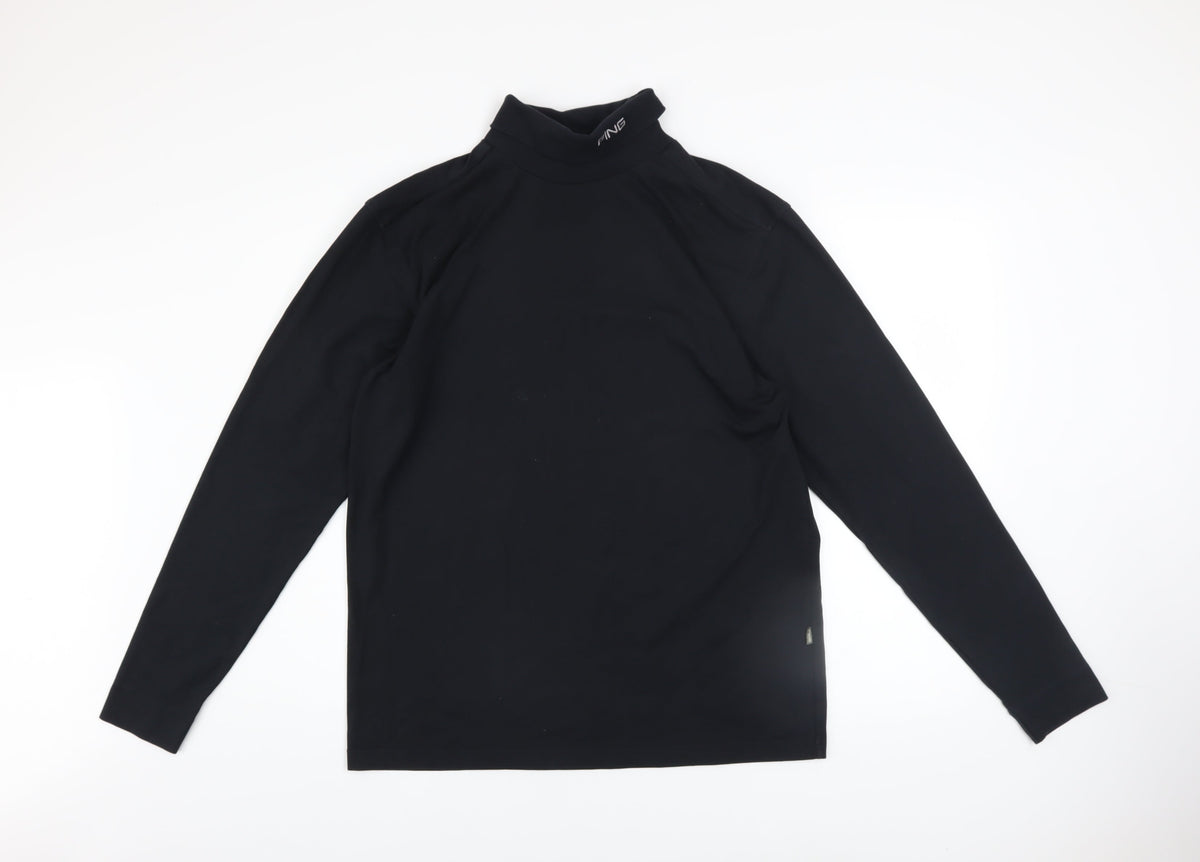Mens UK Size L Ping Black Pullover Sweatshirt