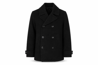 Mens UK Size 36 H&M Black Pea Coat