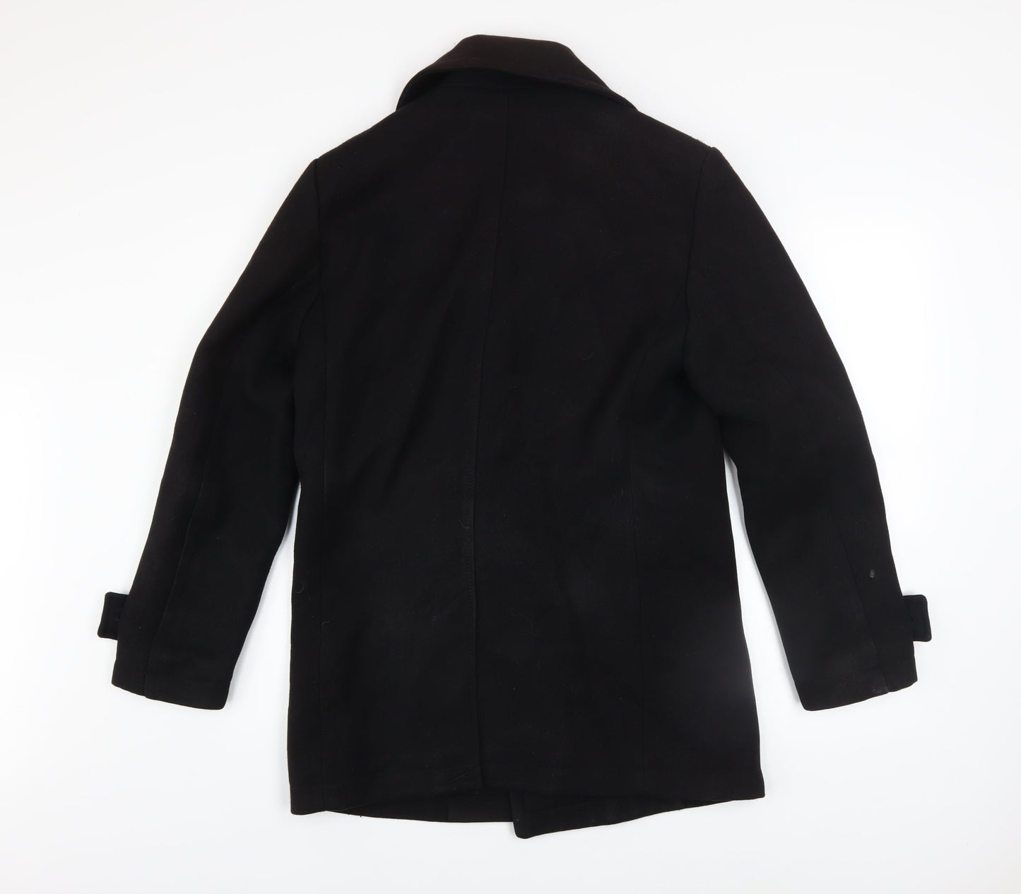 Mens UK Size 36 H&M Black Pea Coat
