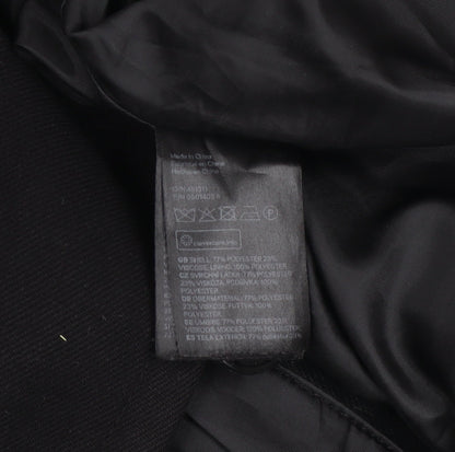 Mens UK Size 36 H&M Black Pea Coat