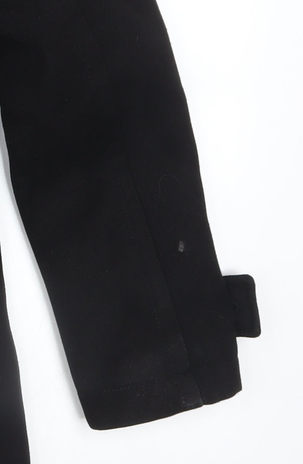 Mens UK Size 36 H&M Black Pea Coat