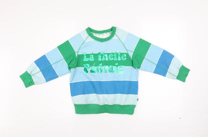 Leigh Tucker Willow Boys Multicoloured Striped Pullover Sweatshirt 6-7 Years