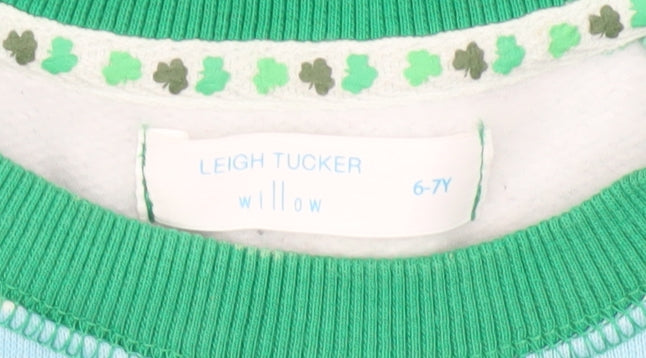 Leigh Tucker Willow Boys Multicoloured Striped Pullover Sweatshirt 6-7 Years
