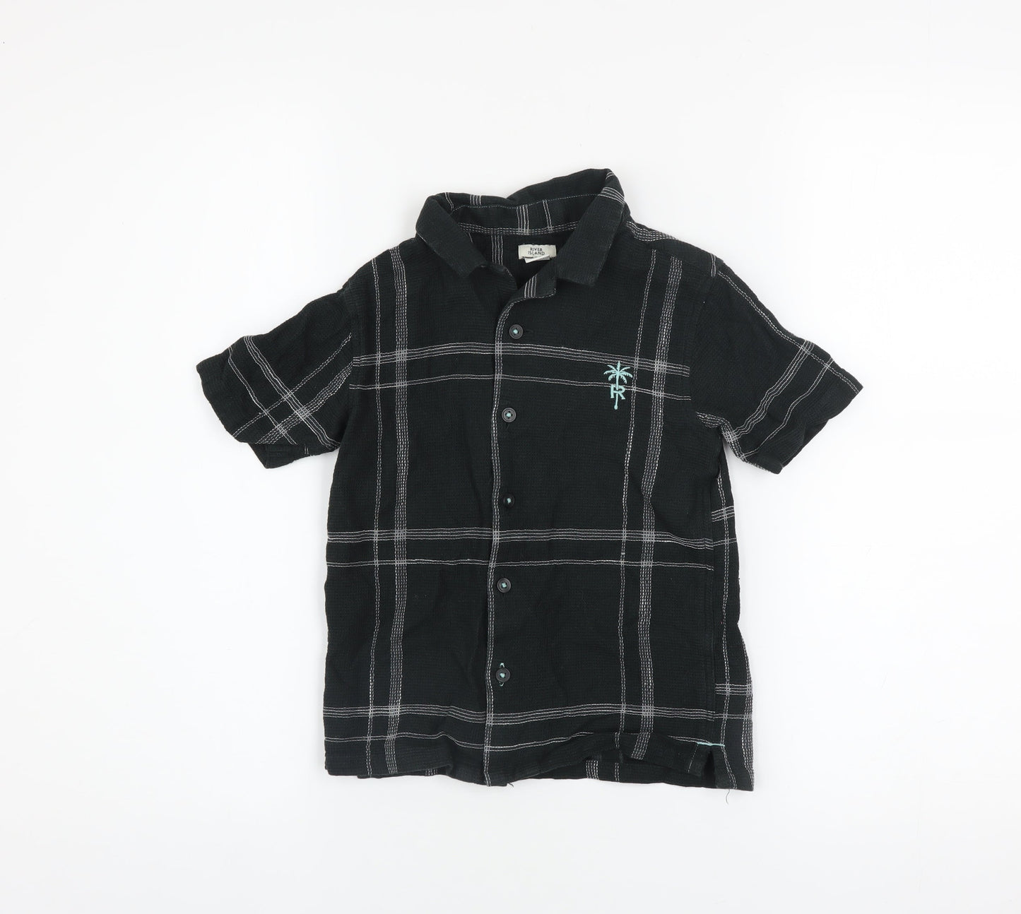 Boys UK Size 5-6 Years River Island Black Basic Button-Up
