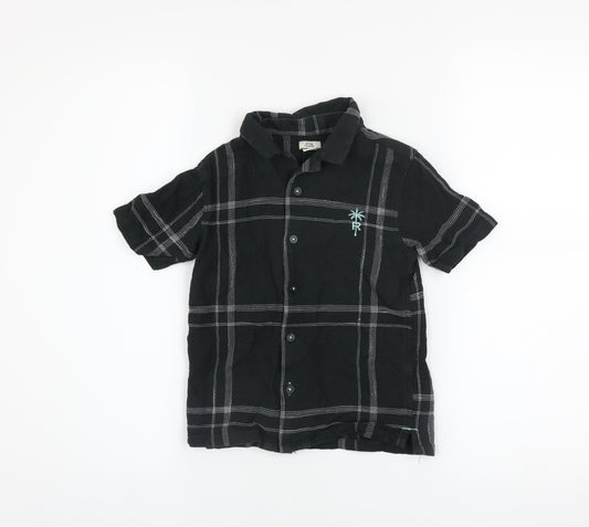 Boys UK Size 5-6 Years River Island Black Basic Button-Up
