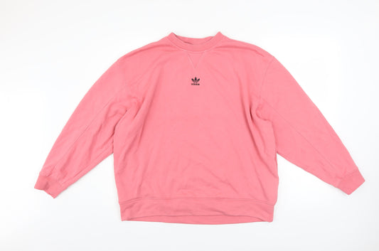 Womens UK Size 8 adidas Pink Pullover Sweatshirt