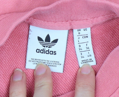 Womens UK Size 8 adidas Pink Pullover Sweatshirt