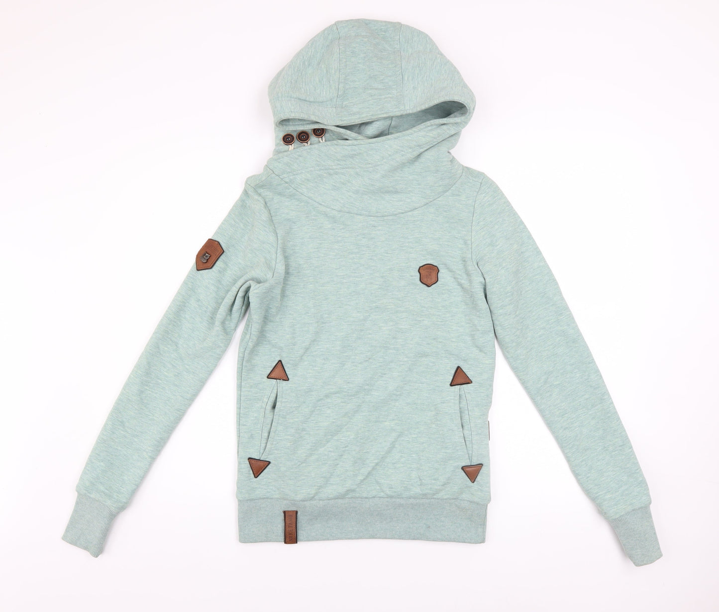 Womens UK Size S Naketano Green Pullover Hoodie