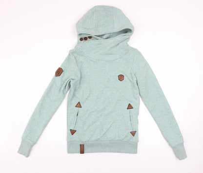 Womens UK Size S Naketano Green Pullover Hoodie