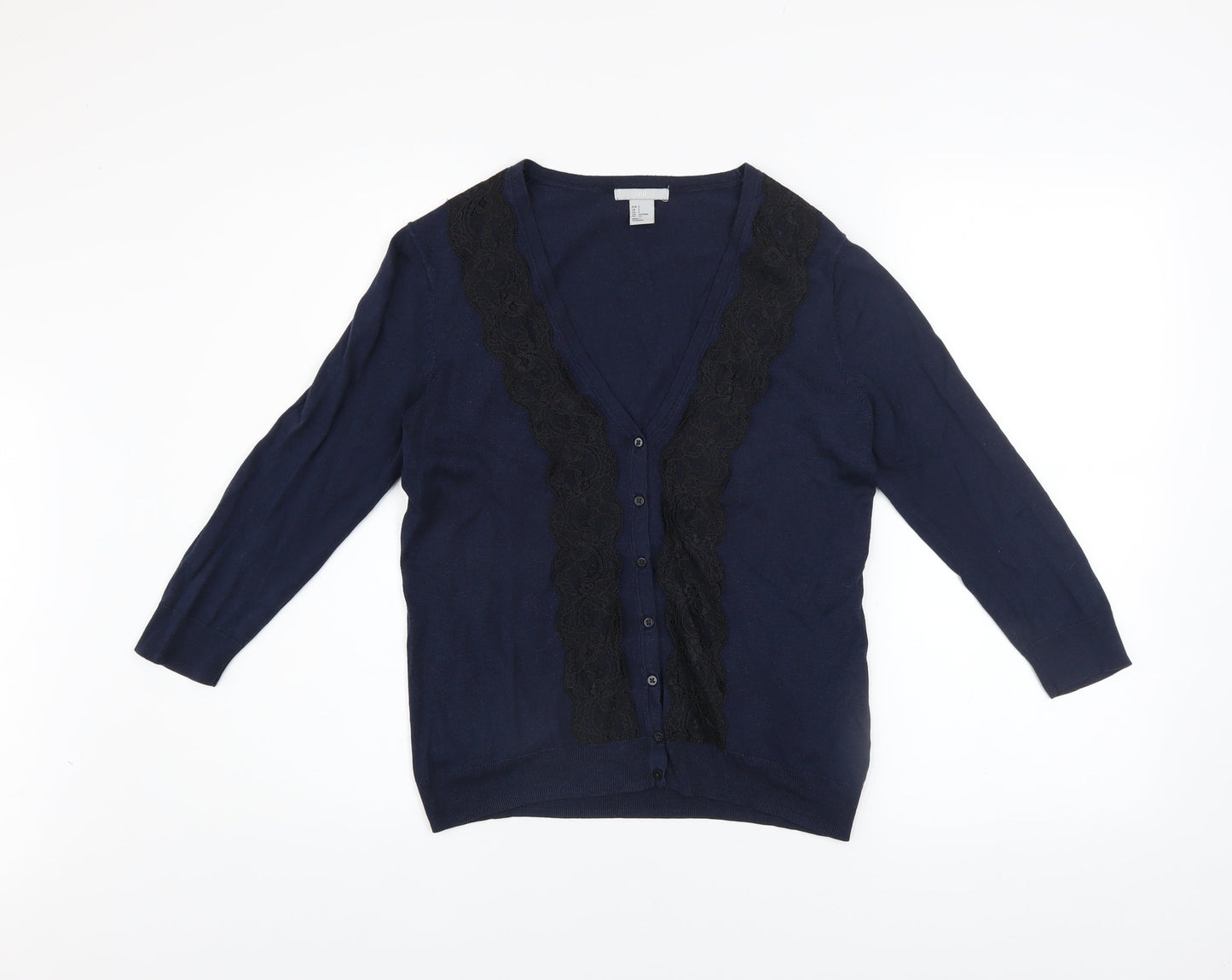 Womens UK Size 8 H&M Blue Cardigan Jumper