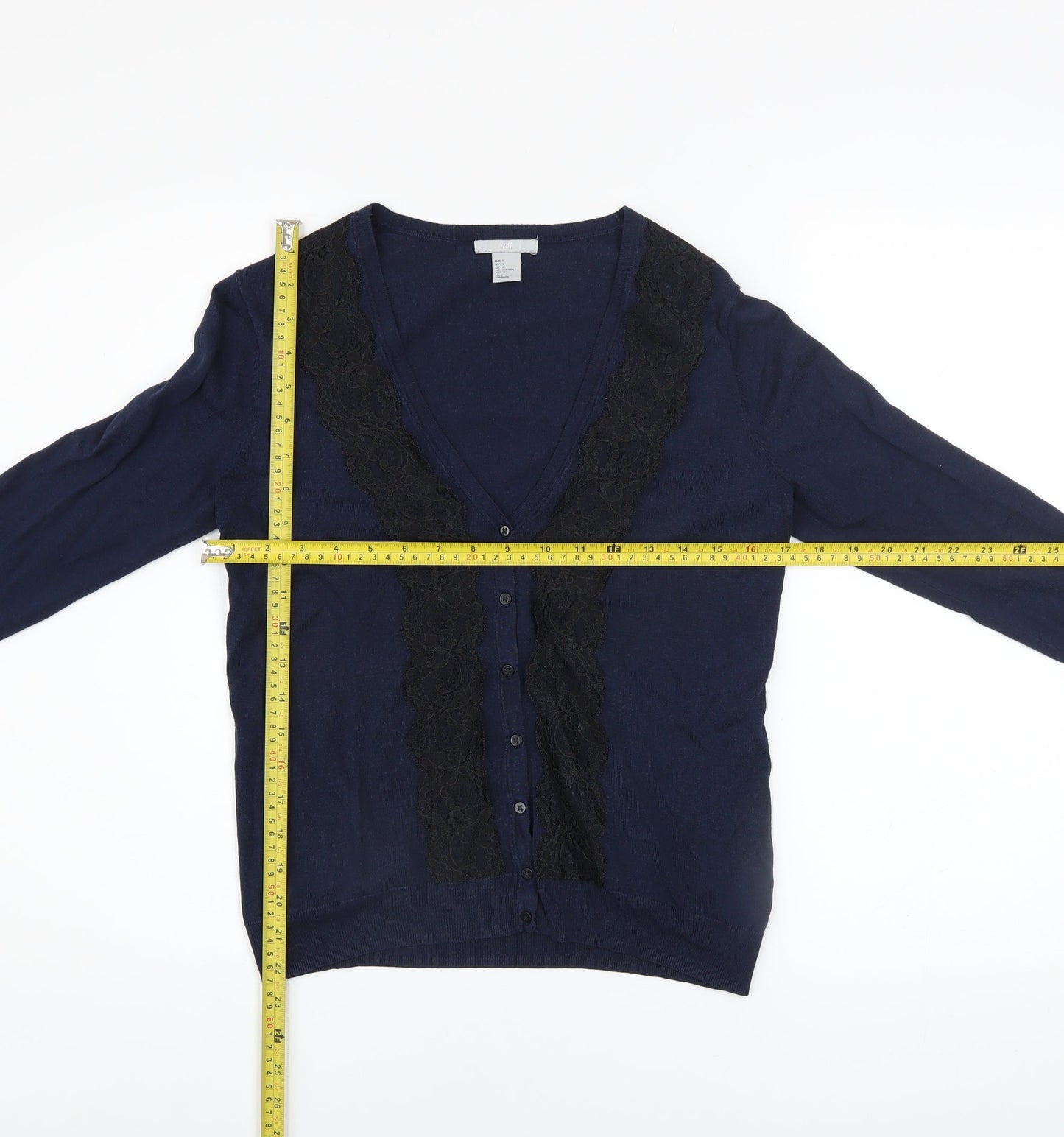 Womens UK Size 8 H&M Blue Cardigan Jumper