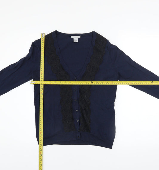 Womens UK Size 8 H&M Blue Cardigan Jumper