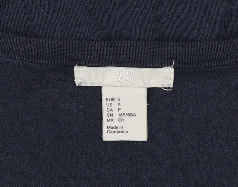 Womens UK Size 8 H&M Blue Cardigan Jumper