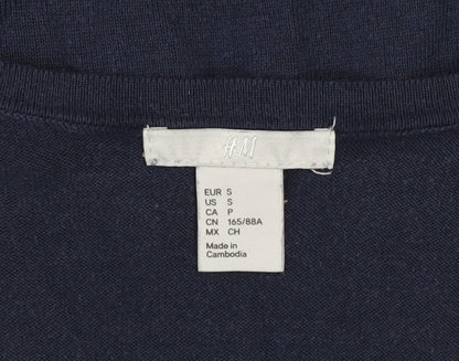 Womens UK Size 8 H&M Blue Cardigan Jumper