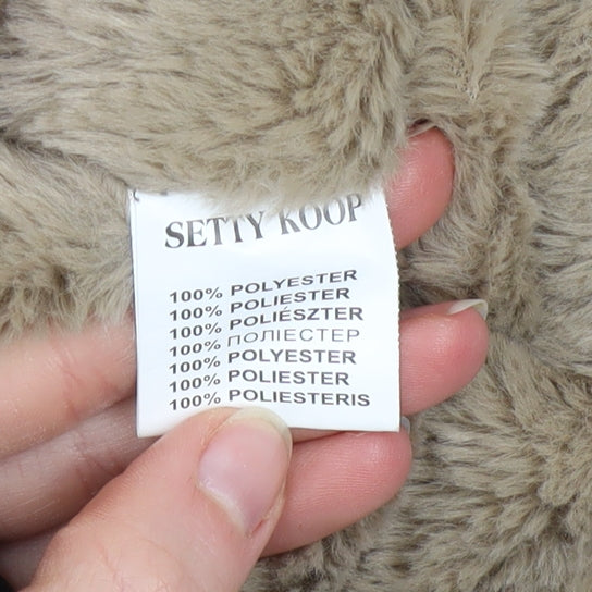 Setty Koop Girls Black Faux Fur Trim Lined Parka Coat 14 Years Winter Warm