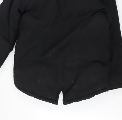 Setty Koop Girls Black Faux Fur Trim Lined Parka Coat 14 Years Winter Warm