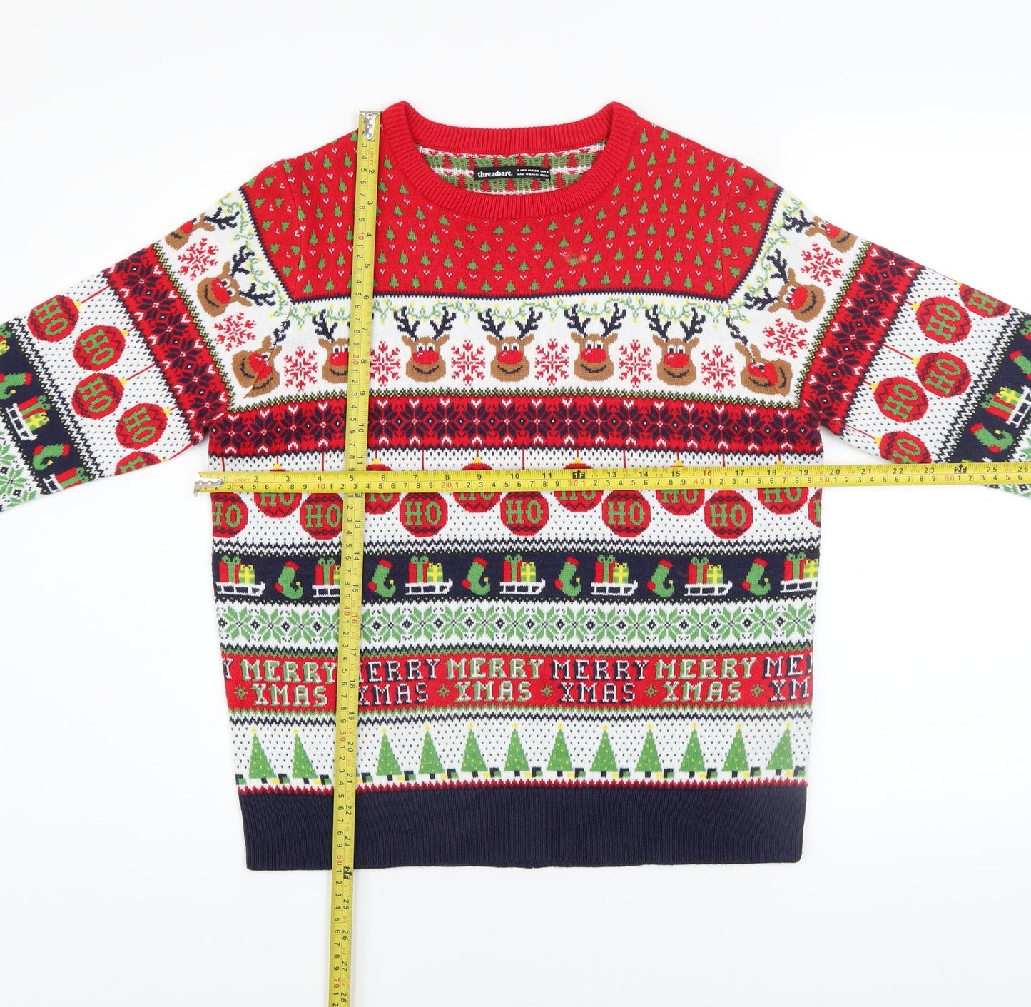 Womens UK Size 10 Threadbare Multicoloured Pullover Jumper