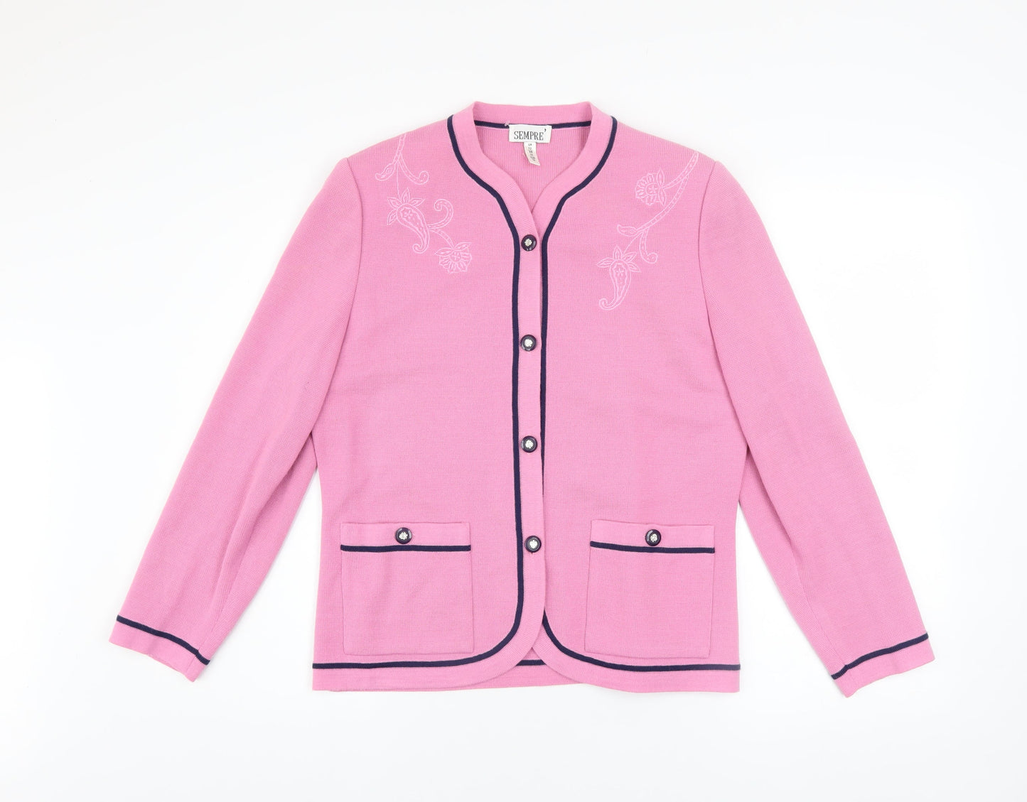 Womens UK Size 12 Sempre Pink Basic Jacket