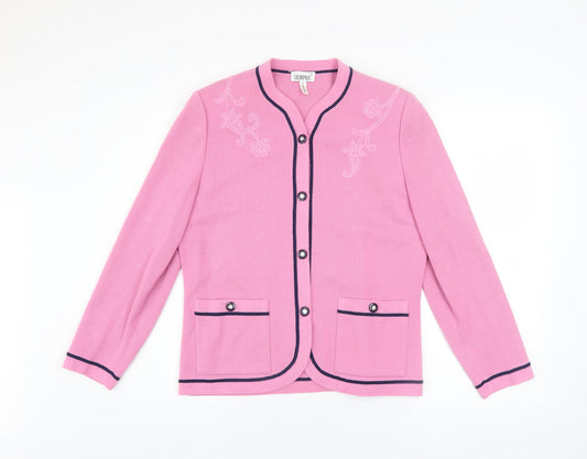 Womens UK Size 12 Sempre Pink Basic Jacket
