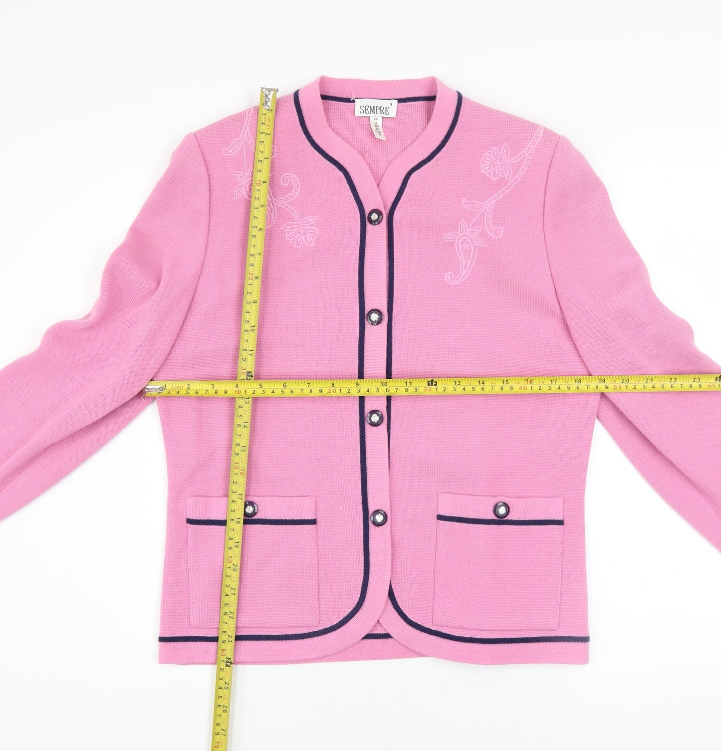 Womens UK Size 12 Sempre Pink Basic Jacket