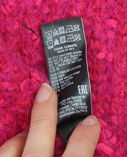 Womens UK Size XS Marks and Spencer Pink Pullover Jumper