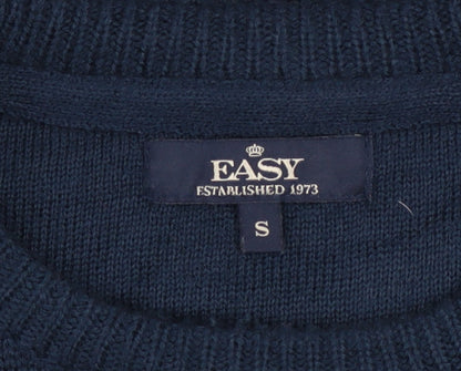 Mens UK Size S Easy Blue Pullover Jumper