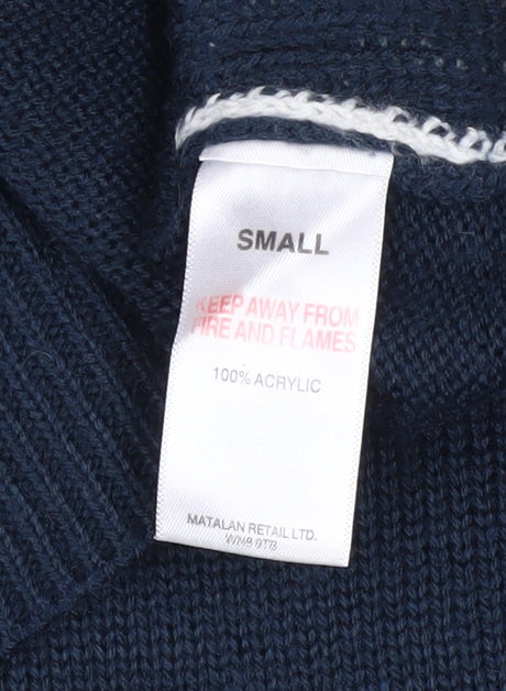 Mens UK Size S Easy Blue Pullover Jumper