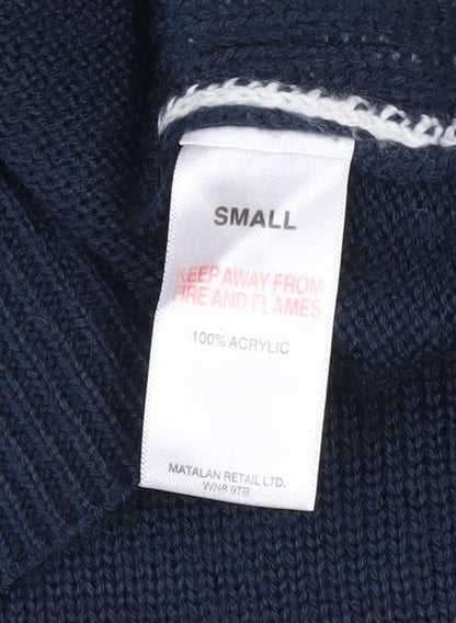 Mens UK Size S Easy Blue Pullover Jumper