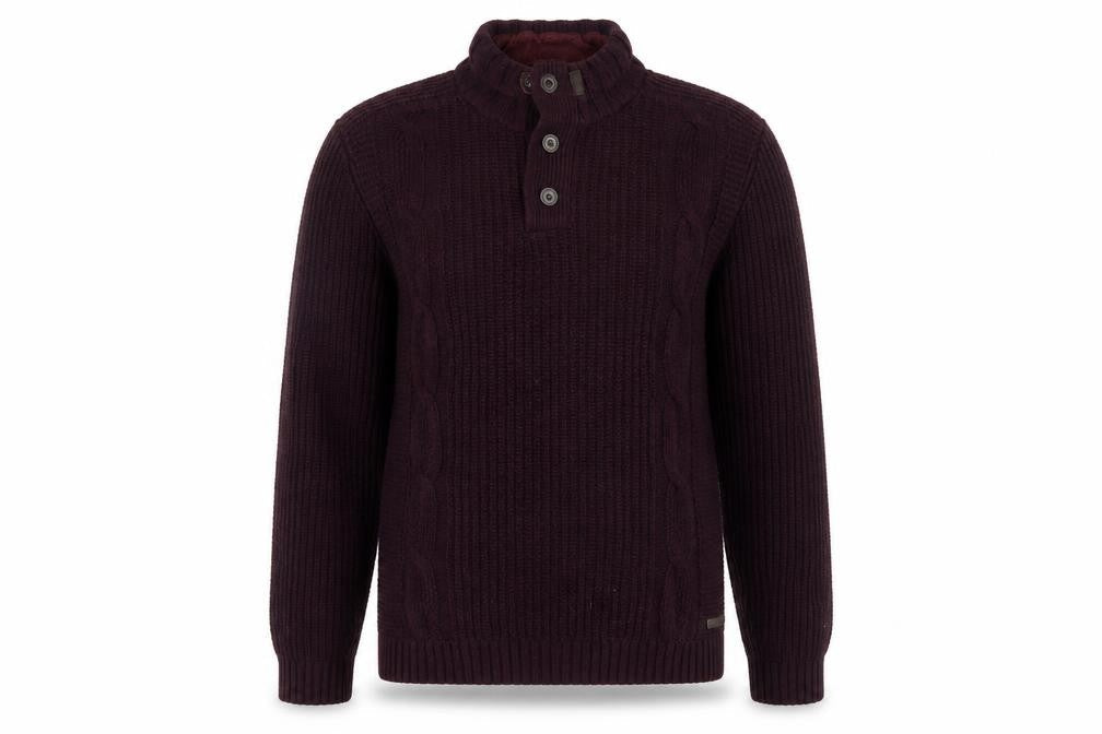Mens UK Size XL Ted Baker Purple Henley Jumper